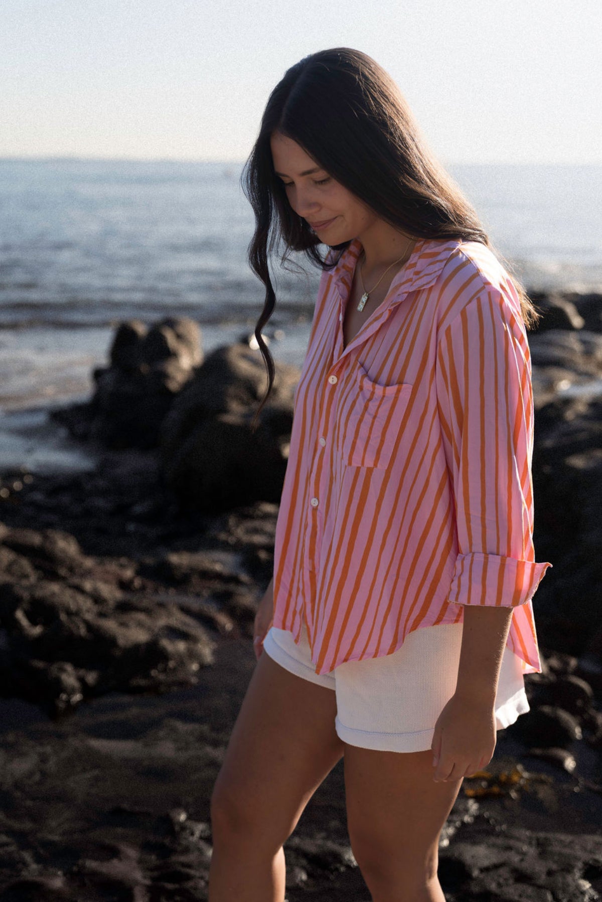 SUNDOWN STRIPE / PINK & ORANGE