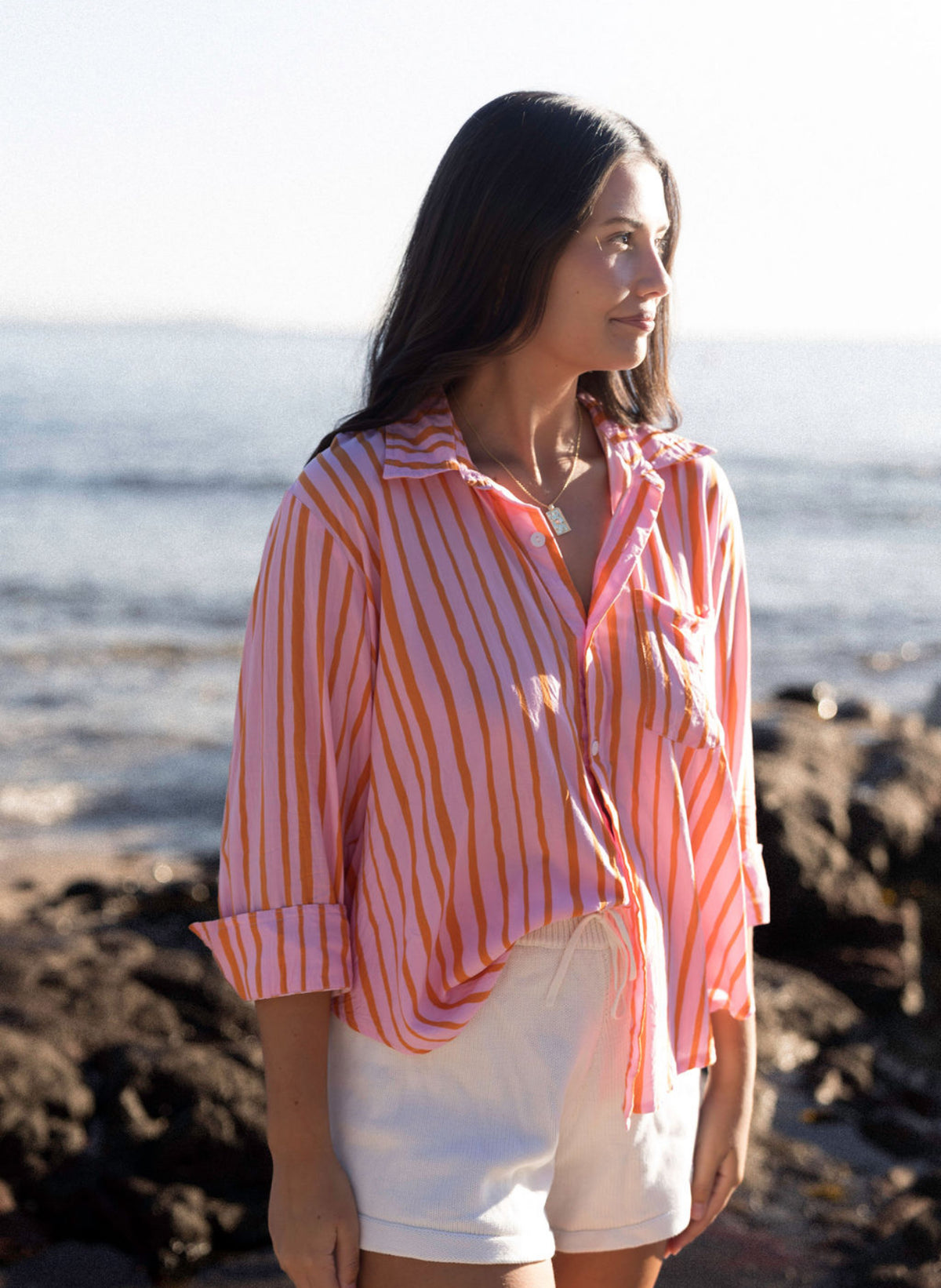 SUNDOWN STRIPE / PINK & ORANGE