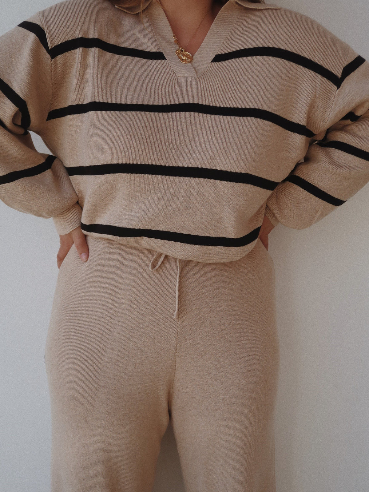 LUNA KNIT PANTS / SAND