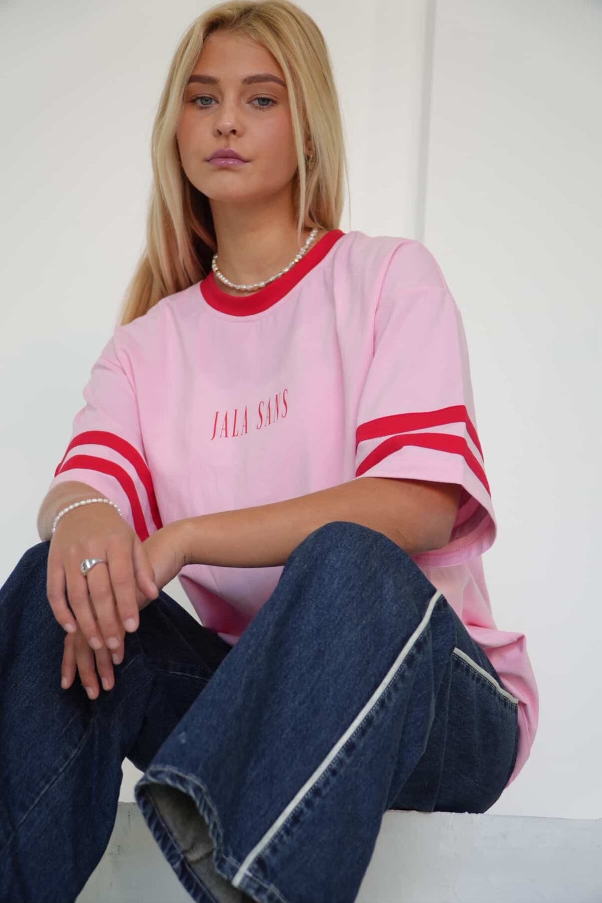 THE EDIT TEE - PINK & RED