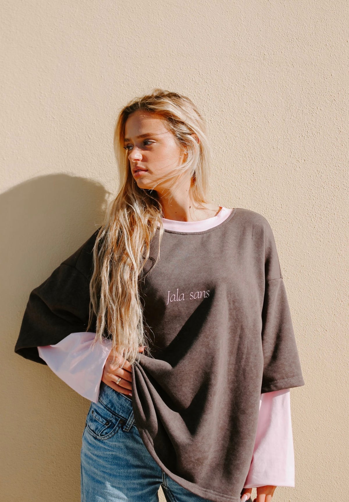 OFF DUTY TEE / ACID WASH - BBY PINK