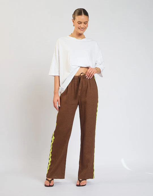 THE KIMI PANTS - CHOCOLATE
