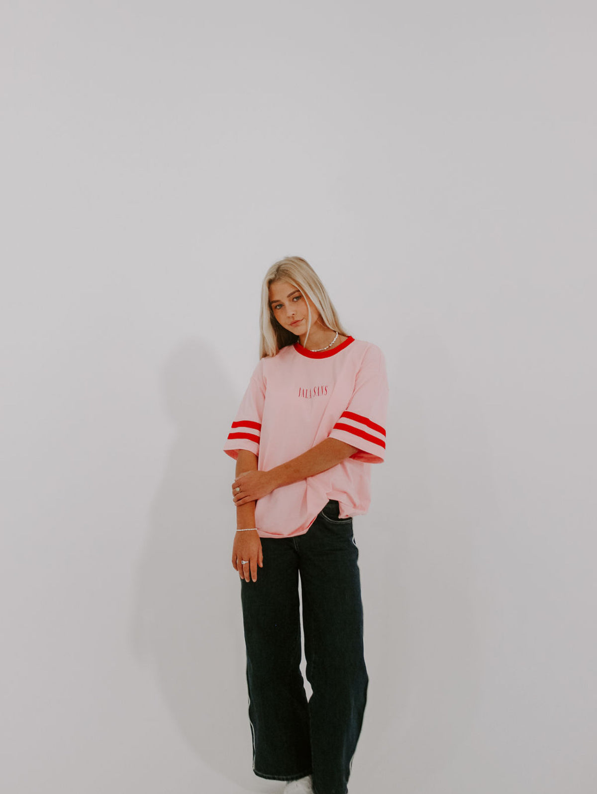 THE EDIT TEE - PINK & RED