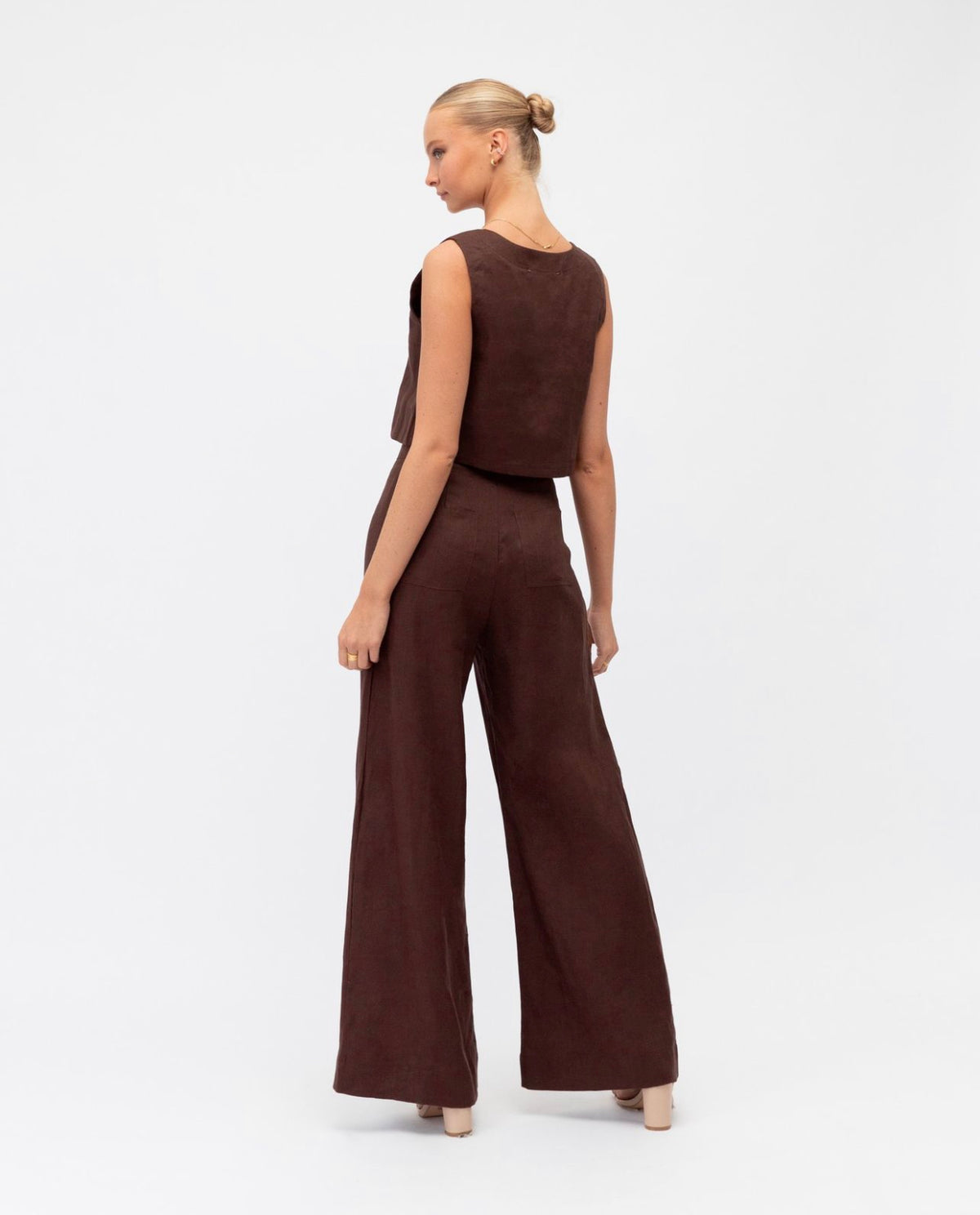 LINEN CHOCOLATE PANT