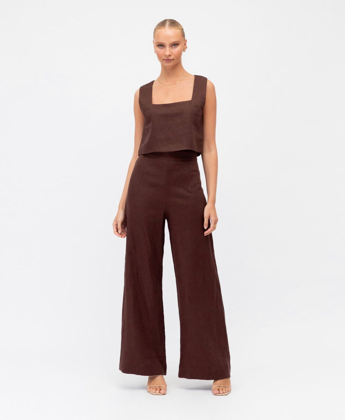 LINEN CHOCOLATE PANT