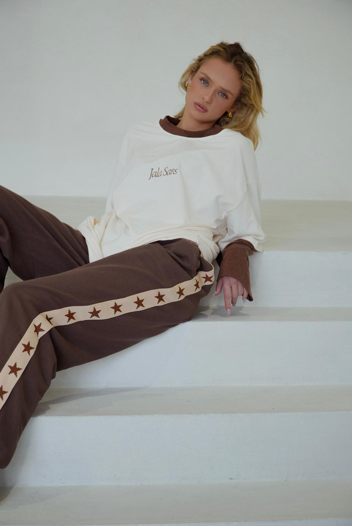 OFF DUTY TEE / CREAM - BROWN