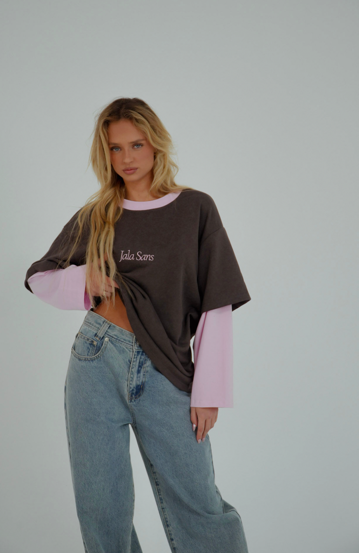 OFF DUTY TEE / ACID WASH - BBY PINK