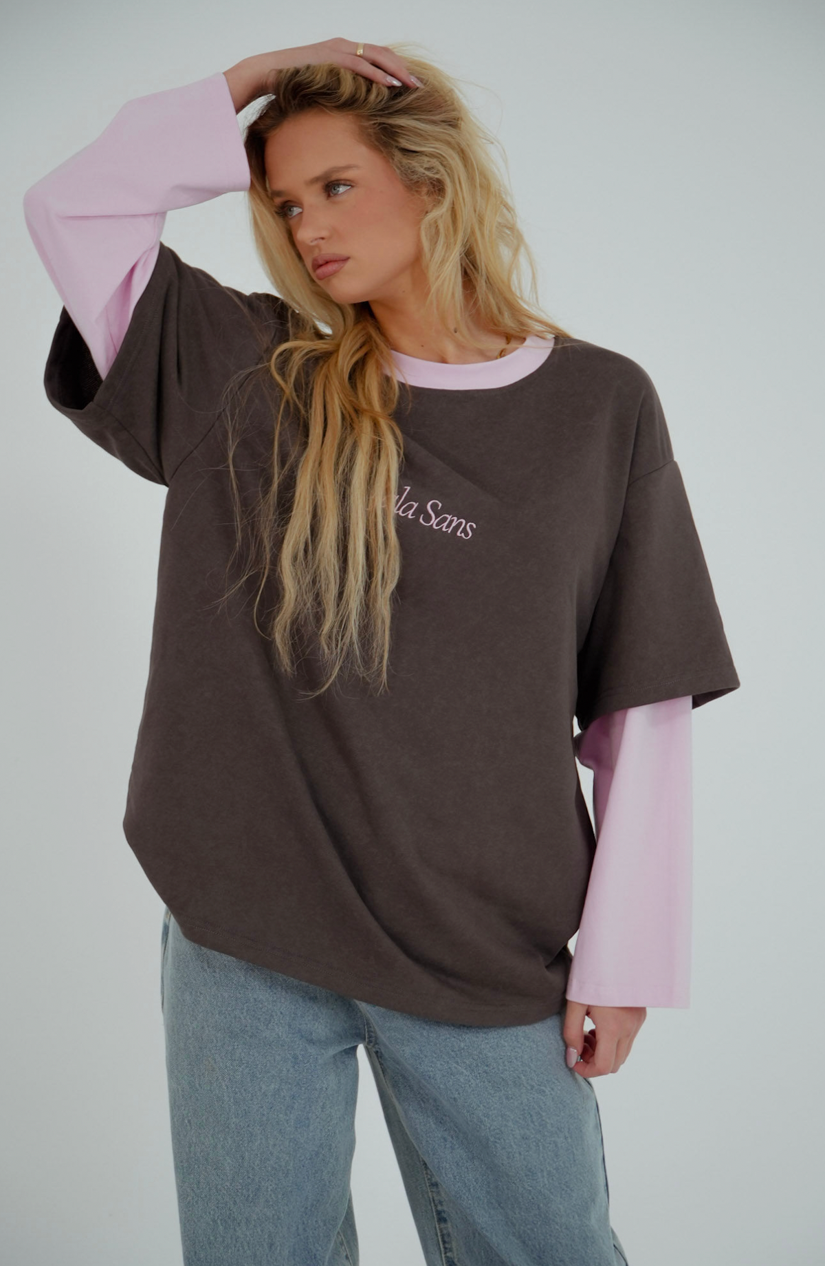 OFF DUTY TEE / ACID WASH - BBY PINK