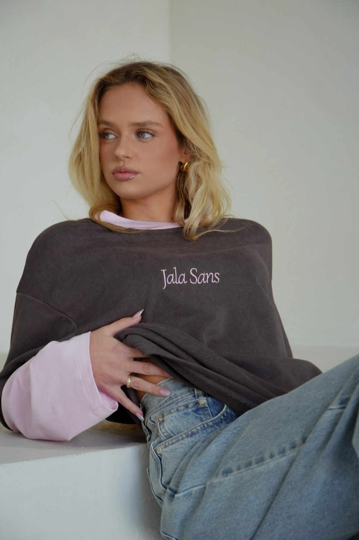 OFF DUTY TEE / ACID WASH - BBY PINK