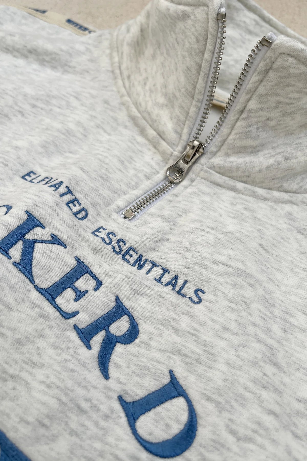 CLOUD QUARTER ZIP SWEAT - GREY MARLE