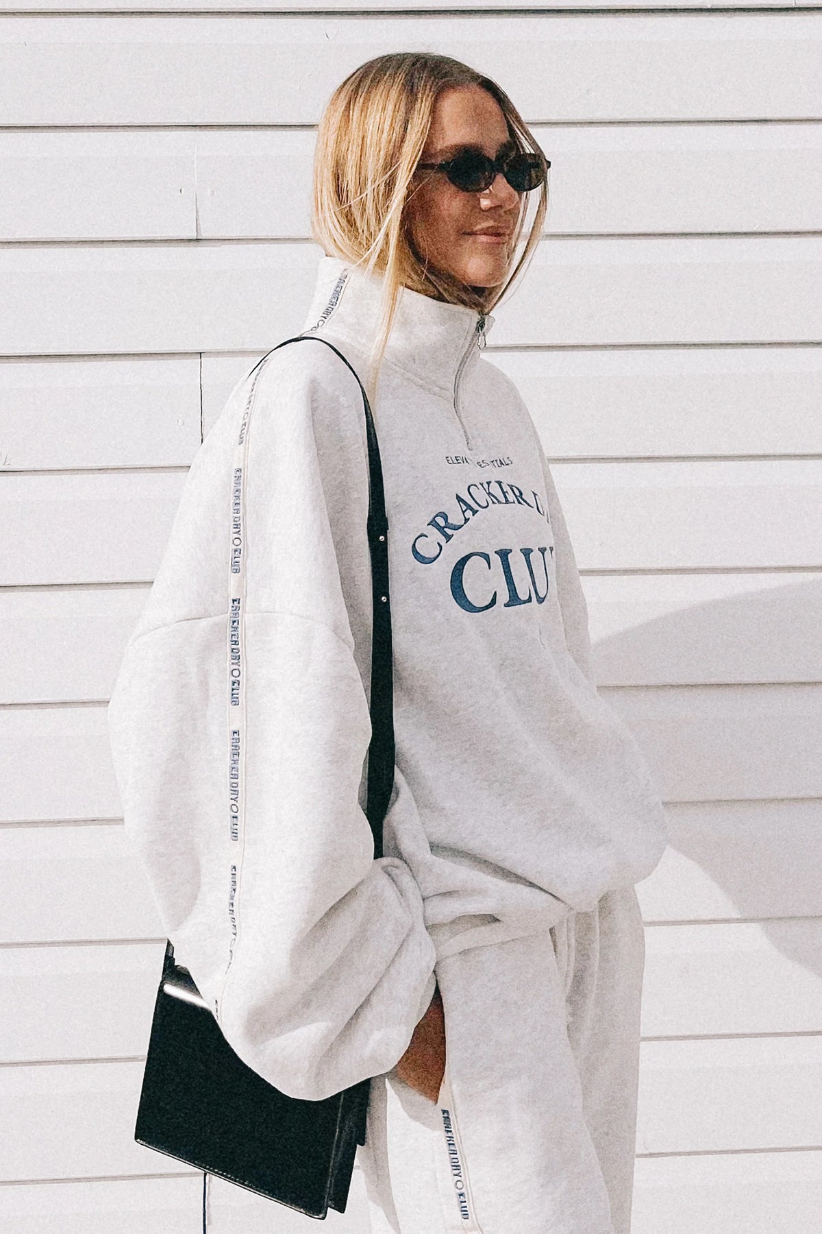 CLOUD QUARTER ZIP SWEAT - GREY MARLE