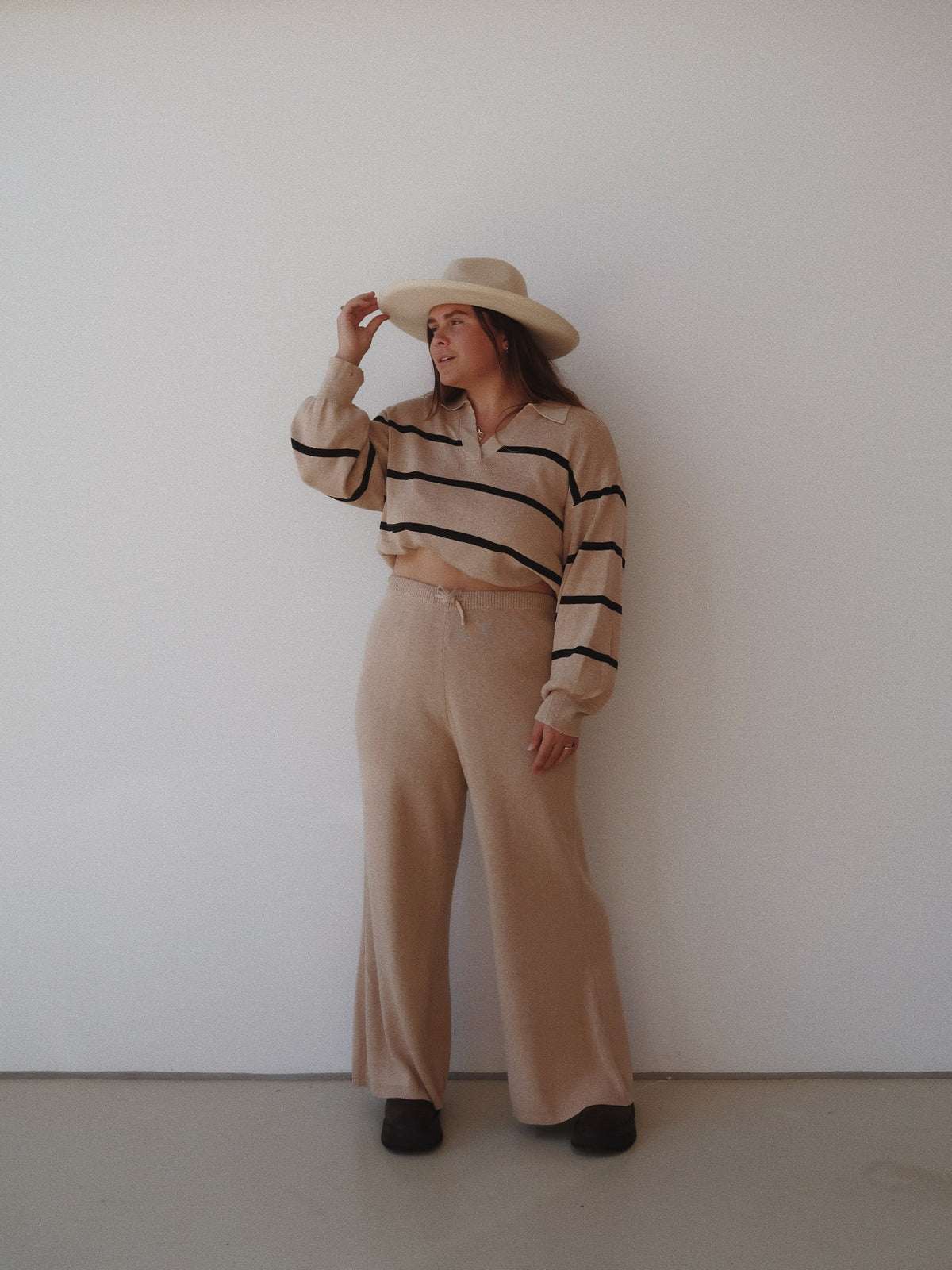 LUNA KNIT PANTS / SAND