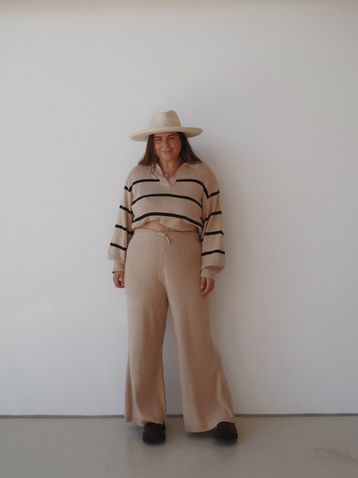 LUNA KNIT PANTS / SAND